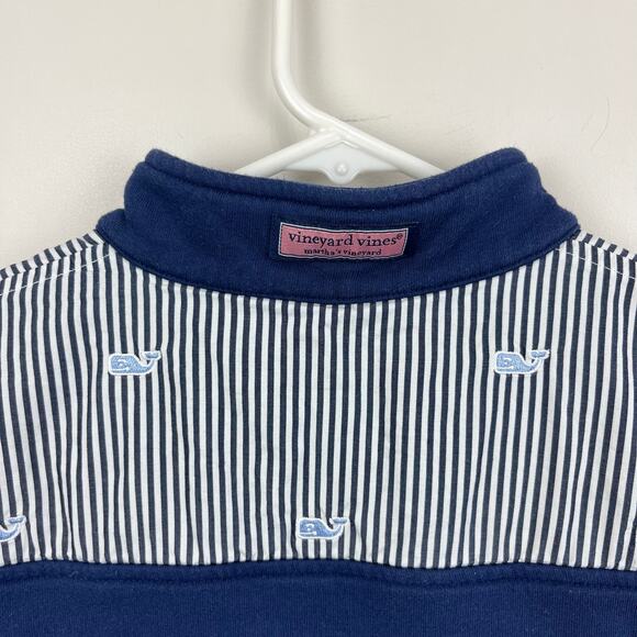 Vineyard Vines Classic Stripe Embroidered Shep Shirt Deep Bay L 14 - Picture 6 of 6